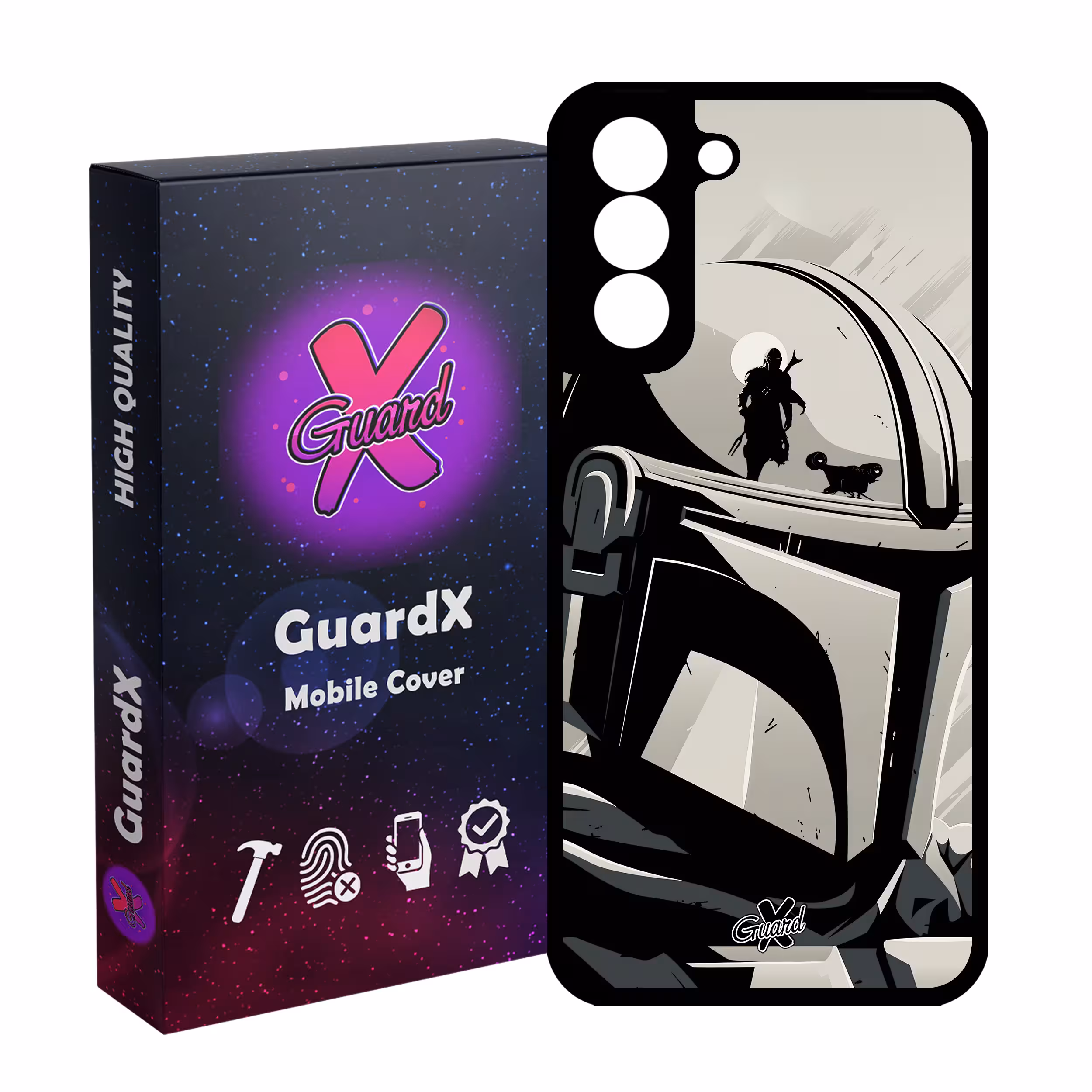 کاور گارد ایکس طرح Mandalorian مدل Glass10502 مناسب برای گوشی موبایل سامسونگ Galaxy S21 FE