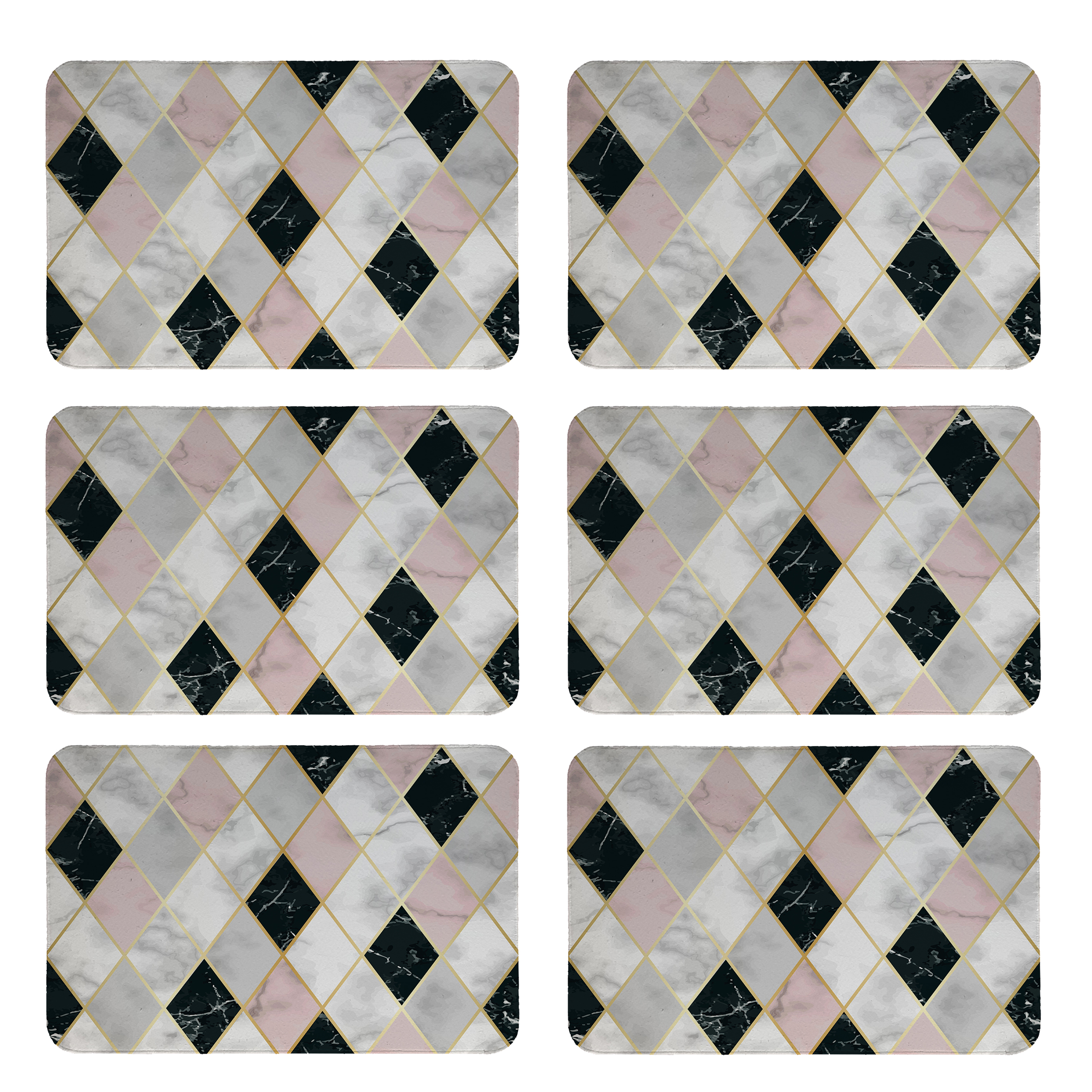 زیربشقابی طرح مدرن کد 8615 بسته 6 عددی