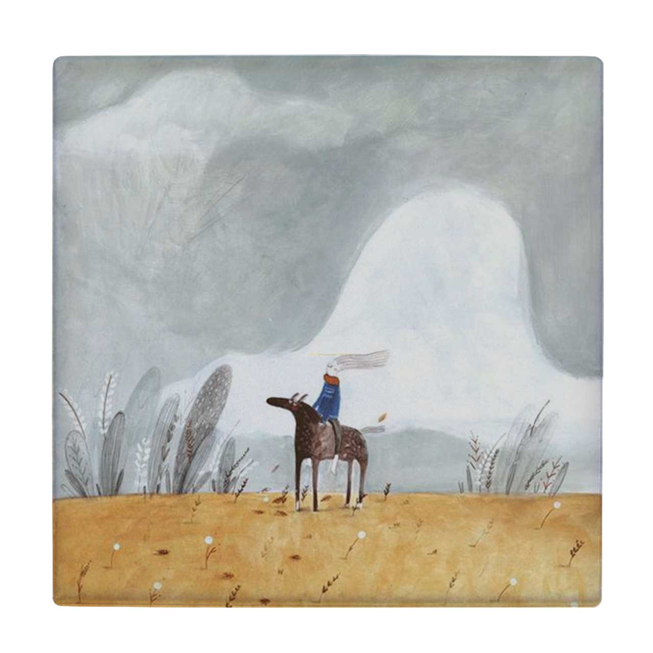  کاشی کارنیلا طرح دختر اسب سوار کد wkk3223