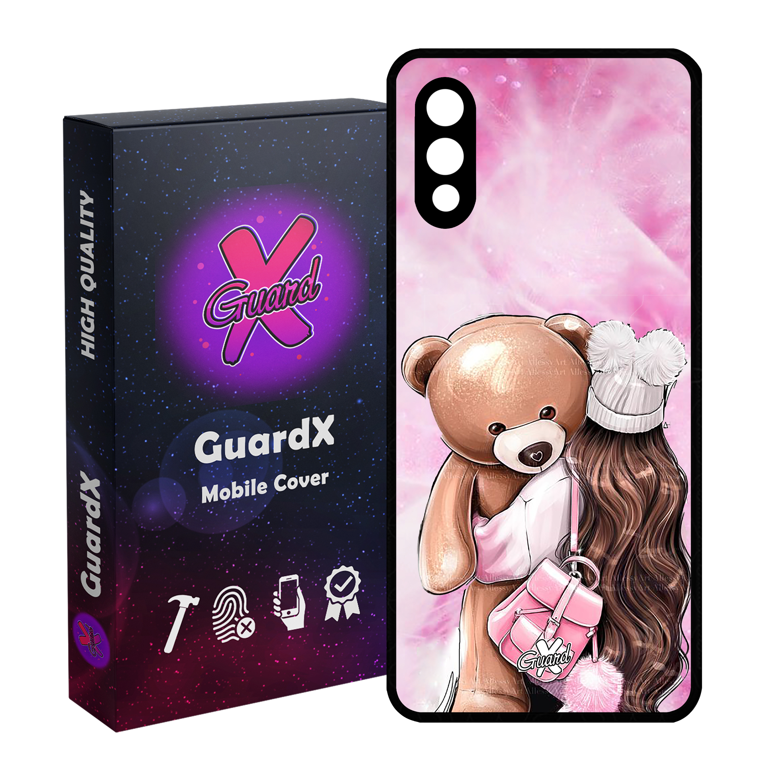 کاور گارد ایکس طرح Girl مدل Glass10088 مناسب برای گوشی موبایل سامسونگ Galaxy A02 / M02