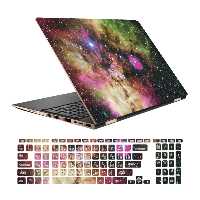 استیکر لپ تاپ طرح Space کد 14 مناسب برای لپ تاپ 156 اینچ به همراه بر چسب حروف فارسی کیبورد