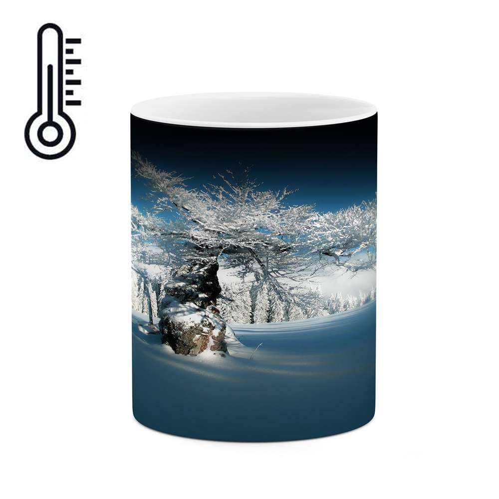 ماگ حرارتی کاکتی طرح منظره برفی مدل mgh15100