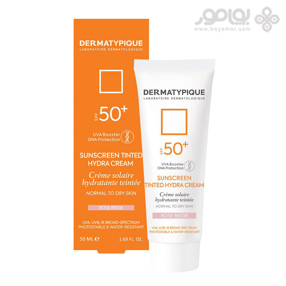 ضد آفتاب درماتیپیک SPF50 مدل FLUID رنگ رز بژ حجم 50 میل