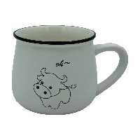 ماگ سفالي مدل گاو  كد ٣٠٠٧