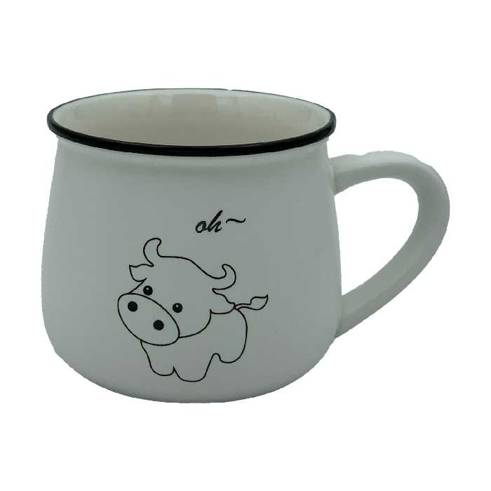 ماگ سفالي مدل گاو  كد ٣٠٠٧