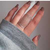 انگشتر فنری رنگ نقره ای برند beeline 