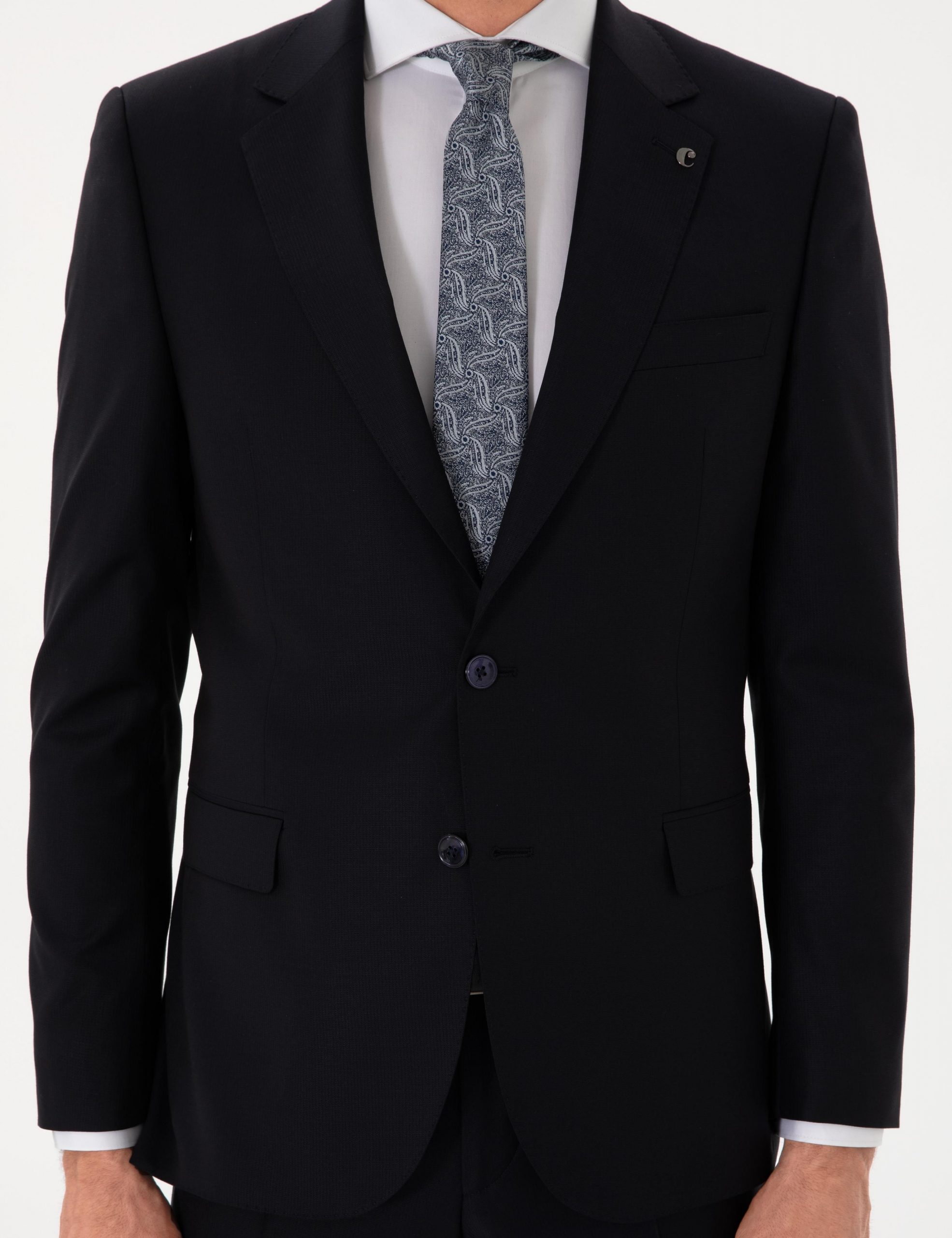 کت و شلوار مردانه سرمه ای تیره کاشارل