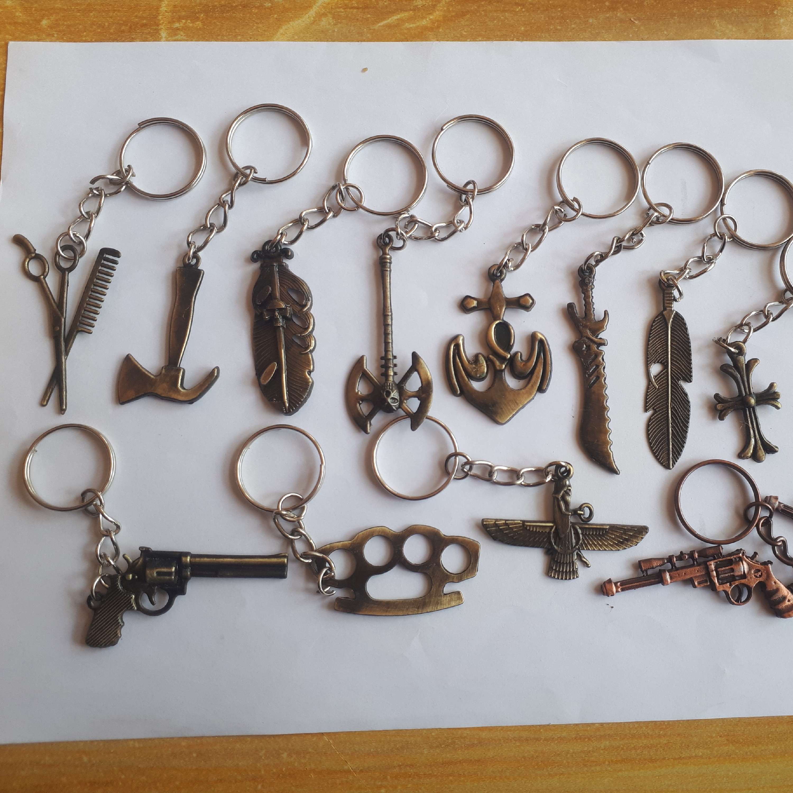 دسته کلید فلزی طرح قیچی و صلیب و فربهر و ....