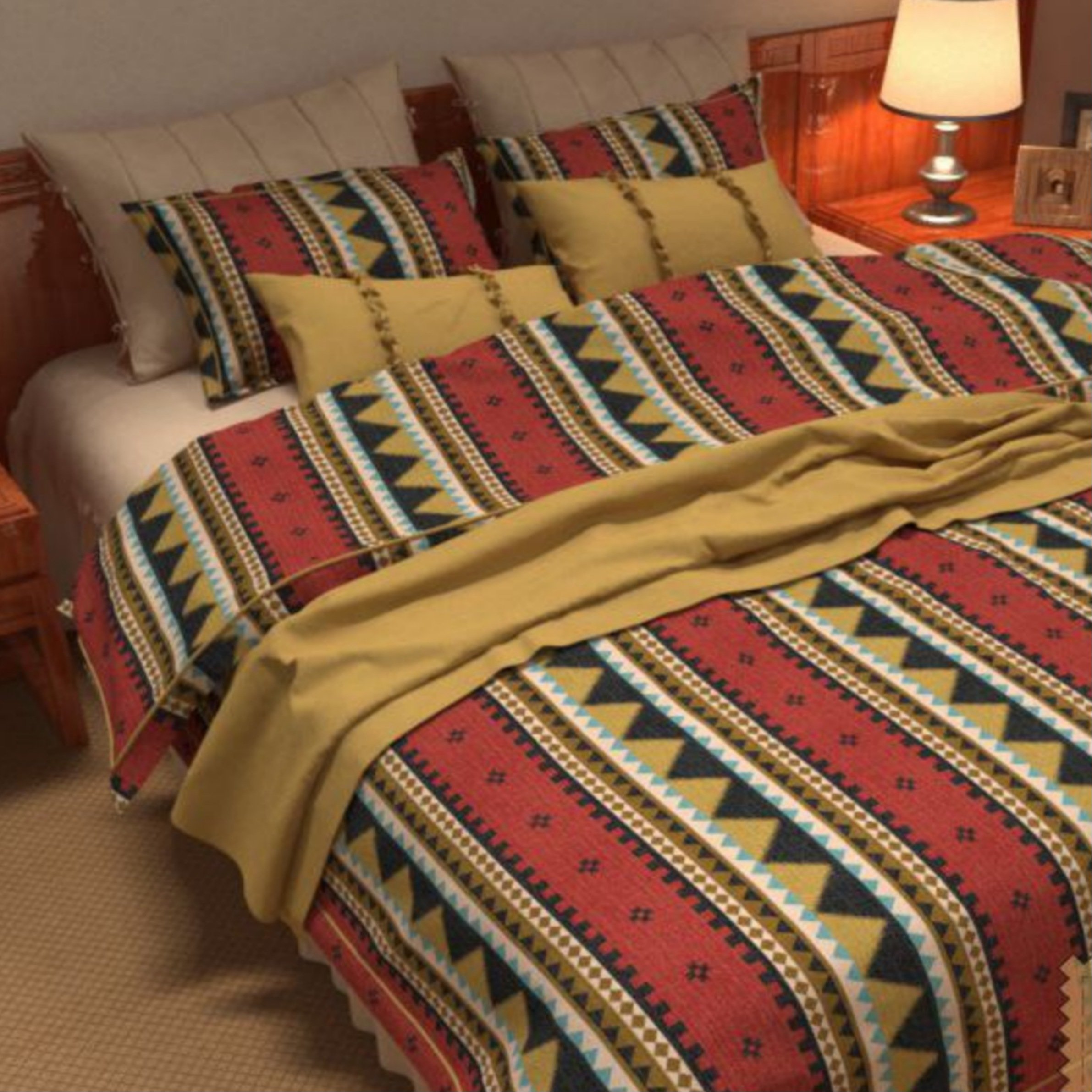 سرویس کاورروتختی سیناخواب طرح سنتی دو نفره 6 تکه