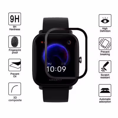 محافظ صفحه نمایش کروکودیل مدل C-PWM مناسب برای ساعت هوشمند امیزفیت Amazfit Bip U 