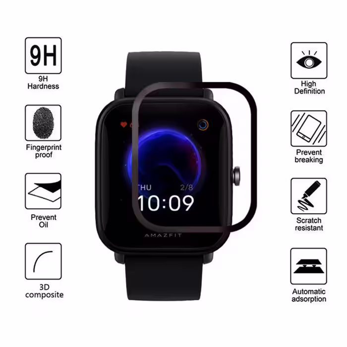 محافظ صفحه نمایش کروکودیل مدل C-PWM مناسب برای ساعت هوشمند امیزفیت Amazfit Bip U 