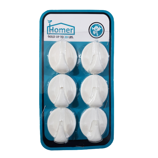 آویز حوله هومر کد 0125 بسته 6 عددی