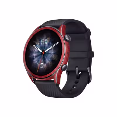 برچسب ماهوت طرح Red-Fiber مناسب برای ساعت هوشمند شیائومی Amazfit GTR 3 Pro