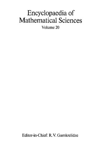 خرید و دانلود نسخه کامل کتاب Lie Groups and Lie Algebras I: Foundations of Lie Theory; Lie Transformation Groups