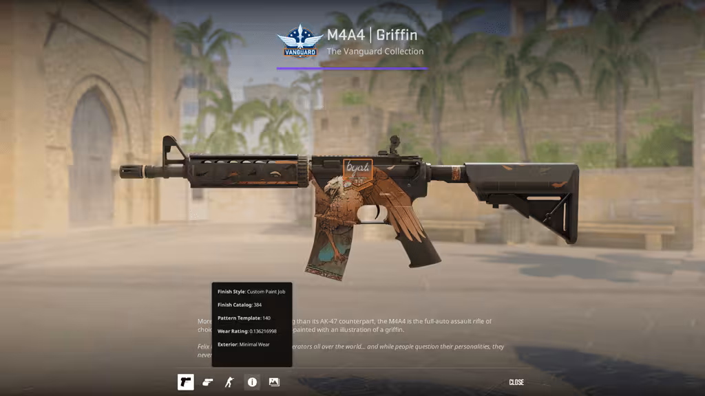 M4A4 Griffing [MW] (Minimal Wear)