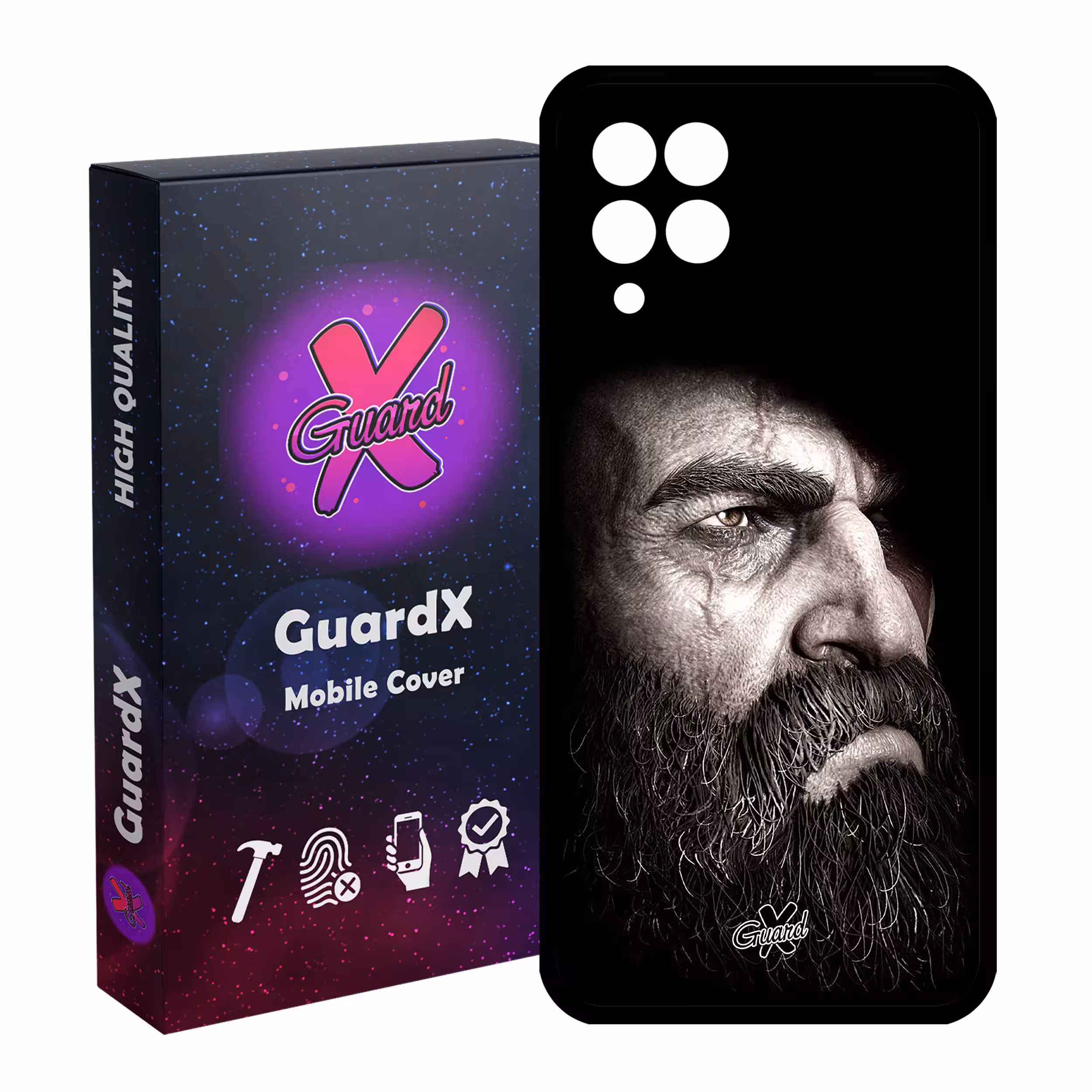 کاور گارد ایکس طرح God of War مدل Glass10100 مناسب برای گوشی موبایل سامسونگ Galaxy A12