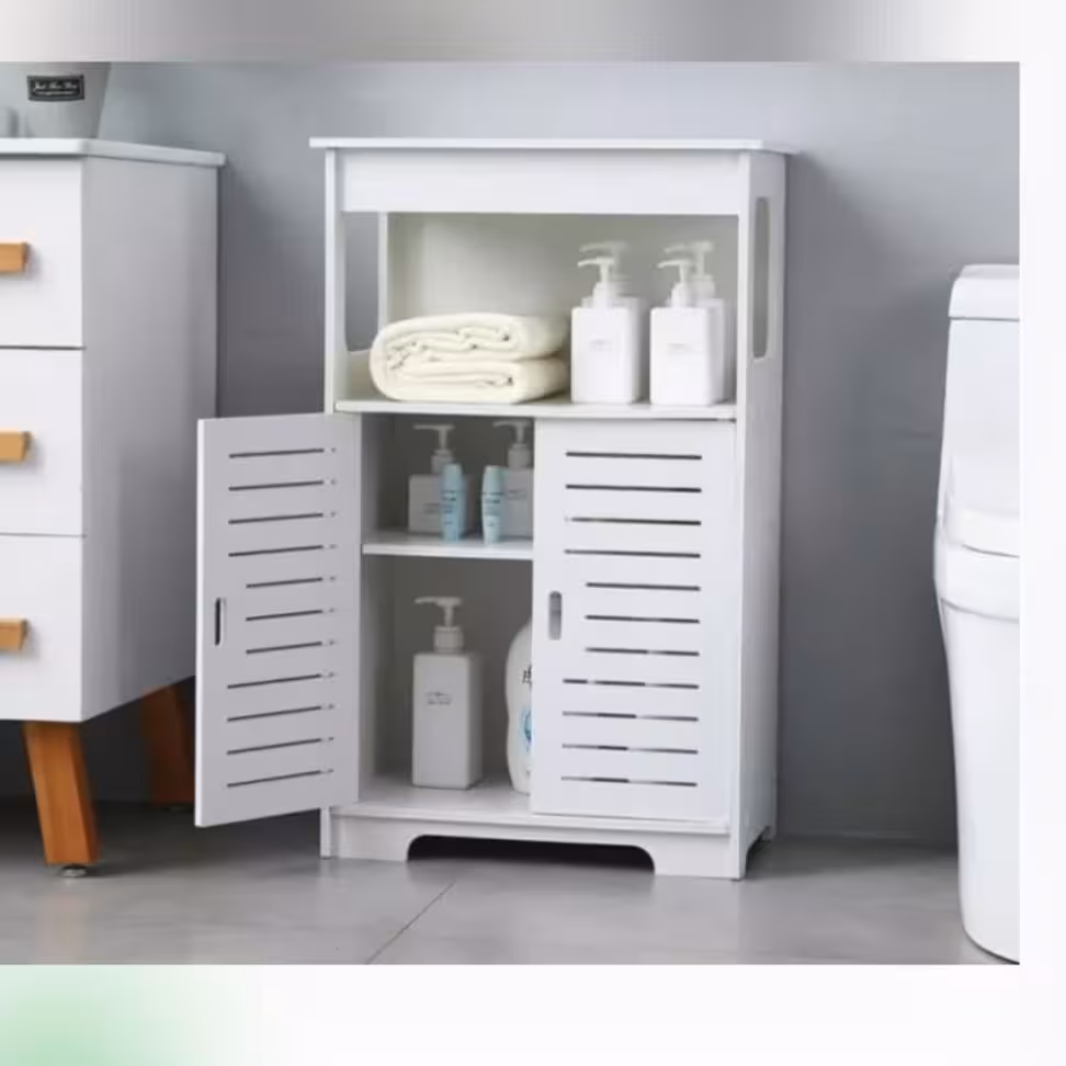 استند درب دار جند منظوره، pvcضد آب، نظم دهنده وسایل سرویس بهداشتی و حمام و...