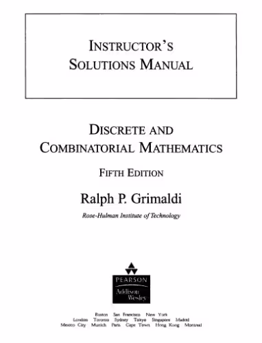 خرید و دانلود نسخه کامل کتاب Discrete and combinatorial mathematics. Solutions manual