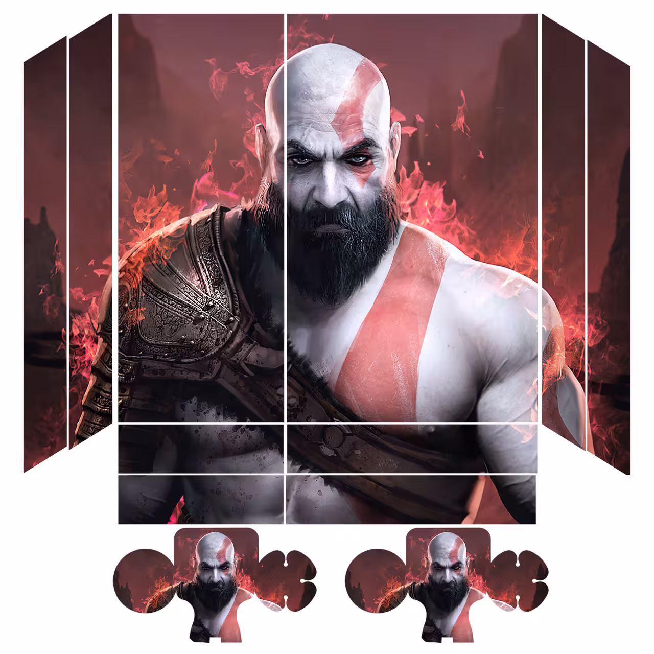 برچسب کنسول بازی مدل god of war کد 142 مجموعه 12 عددی