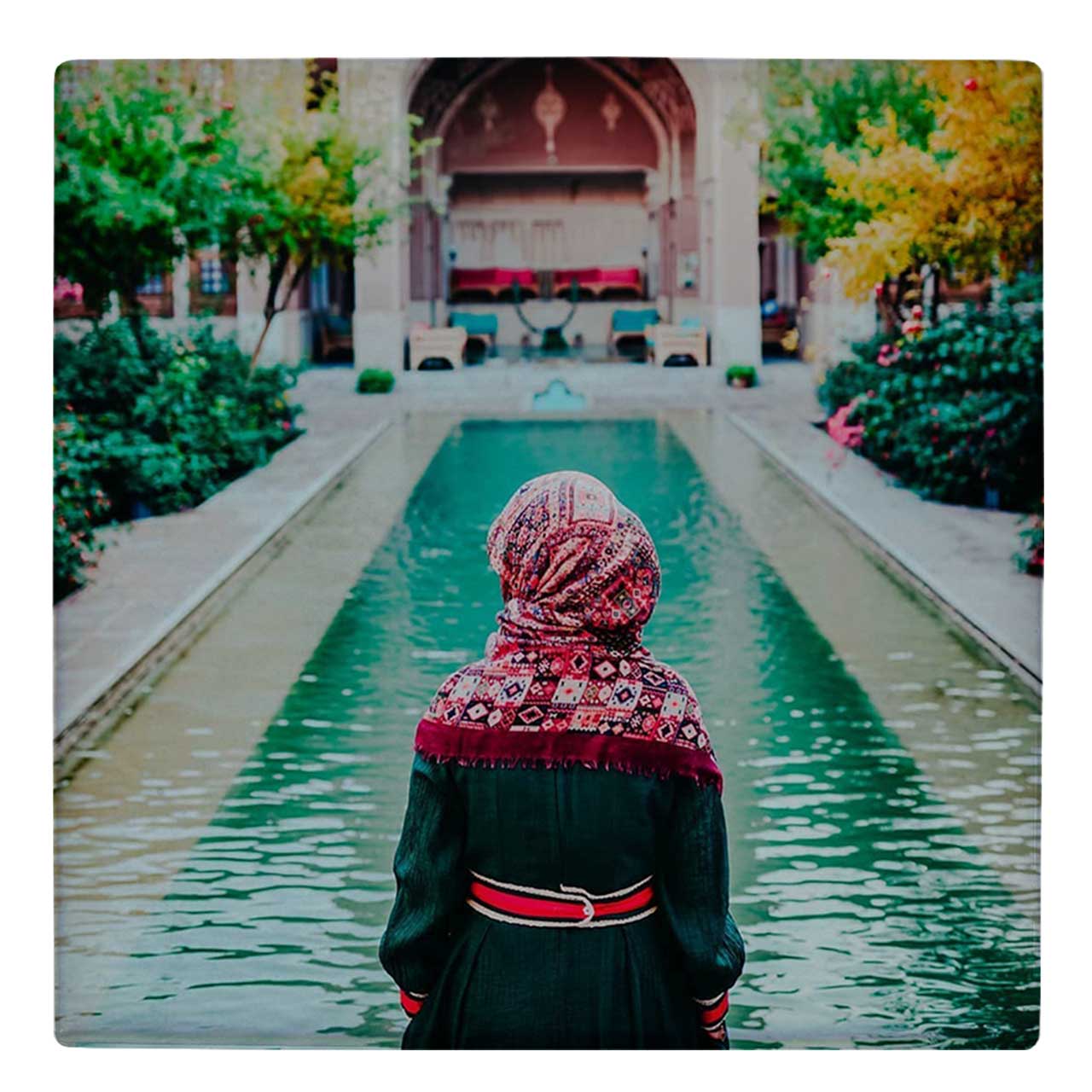  کاشی کارنیلا طرح باغ ایرانی کد wk112