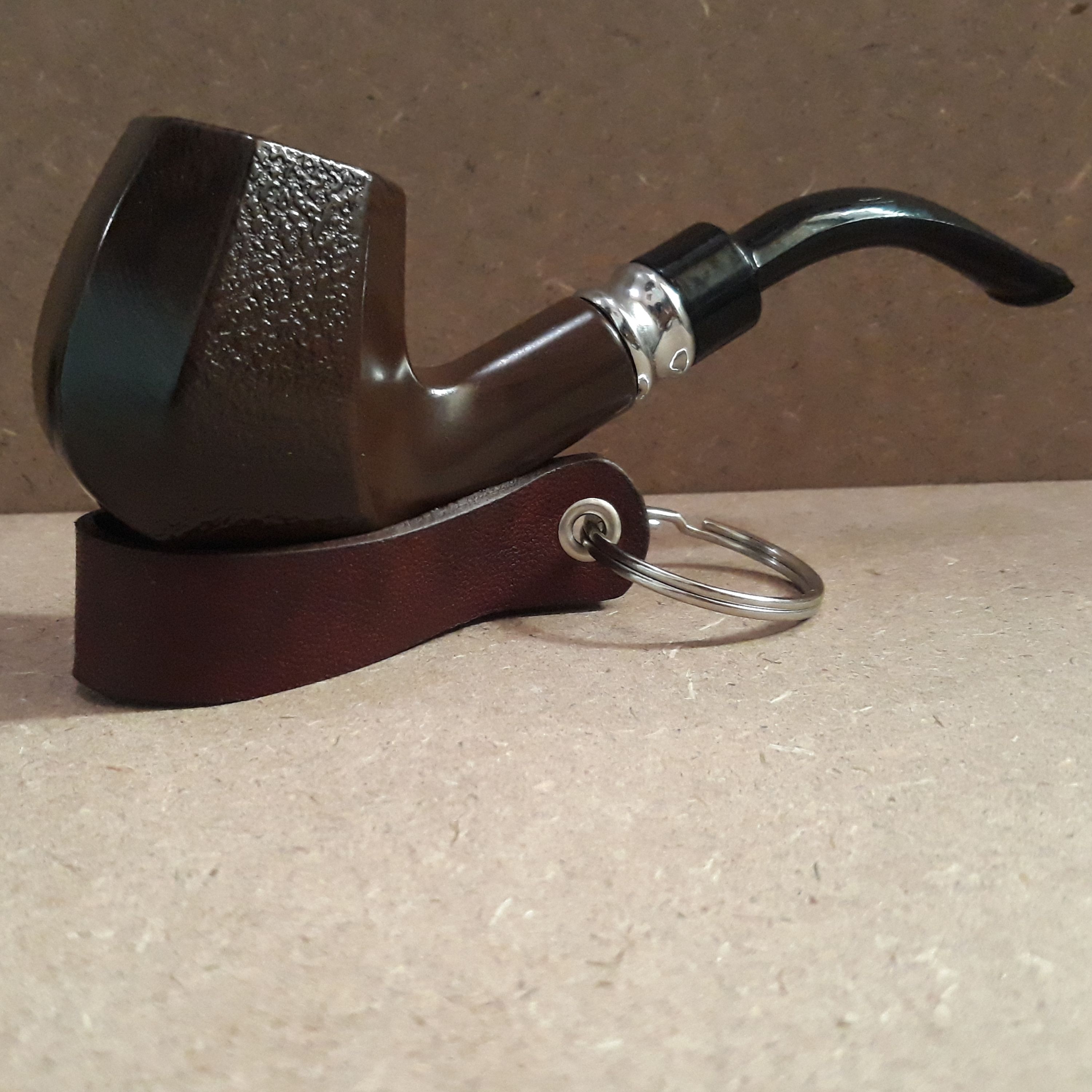 جاکلیدی چرمی مدل استند پیپ - چرم صد در صد طبیعی 