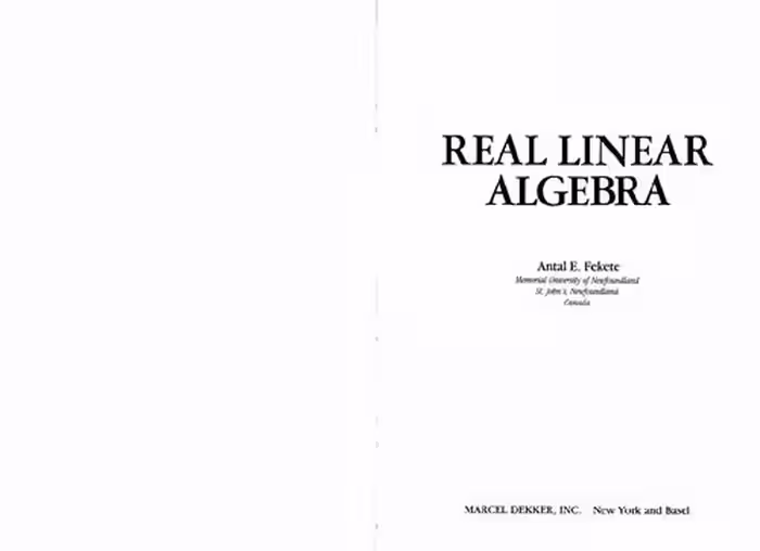 خرید و دانلود نسخه کامل کتاب Real Linear Algebra