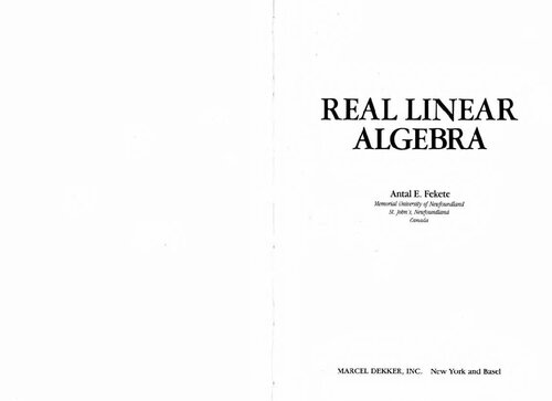 خرید و دانلود نسخه کامل کتاب Real Linear Algebra