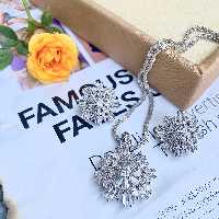 نیمست جواهری نقره با روکش طلا سفید  کد 44