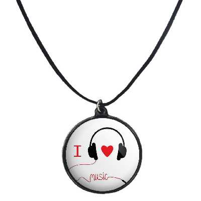 گردنبند پرمانه طرح موزیک کد pmb.3943 مدل دو طرفه