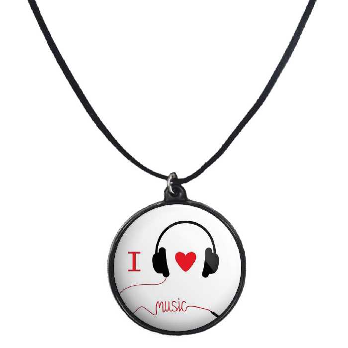 گردنبند پرمانه طرح موزیک کد pmb.3943 مدل دو طرفه