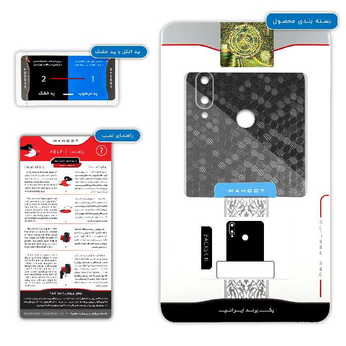 برچسب پوششی ماهوت مدل Honey-Comb-Circle مناسب برای گوشی موبایل جی پلاس Q10