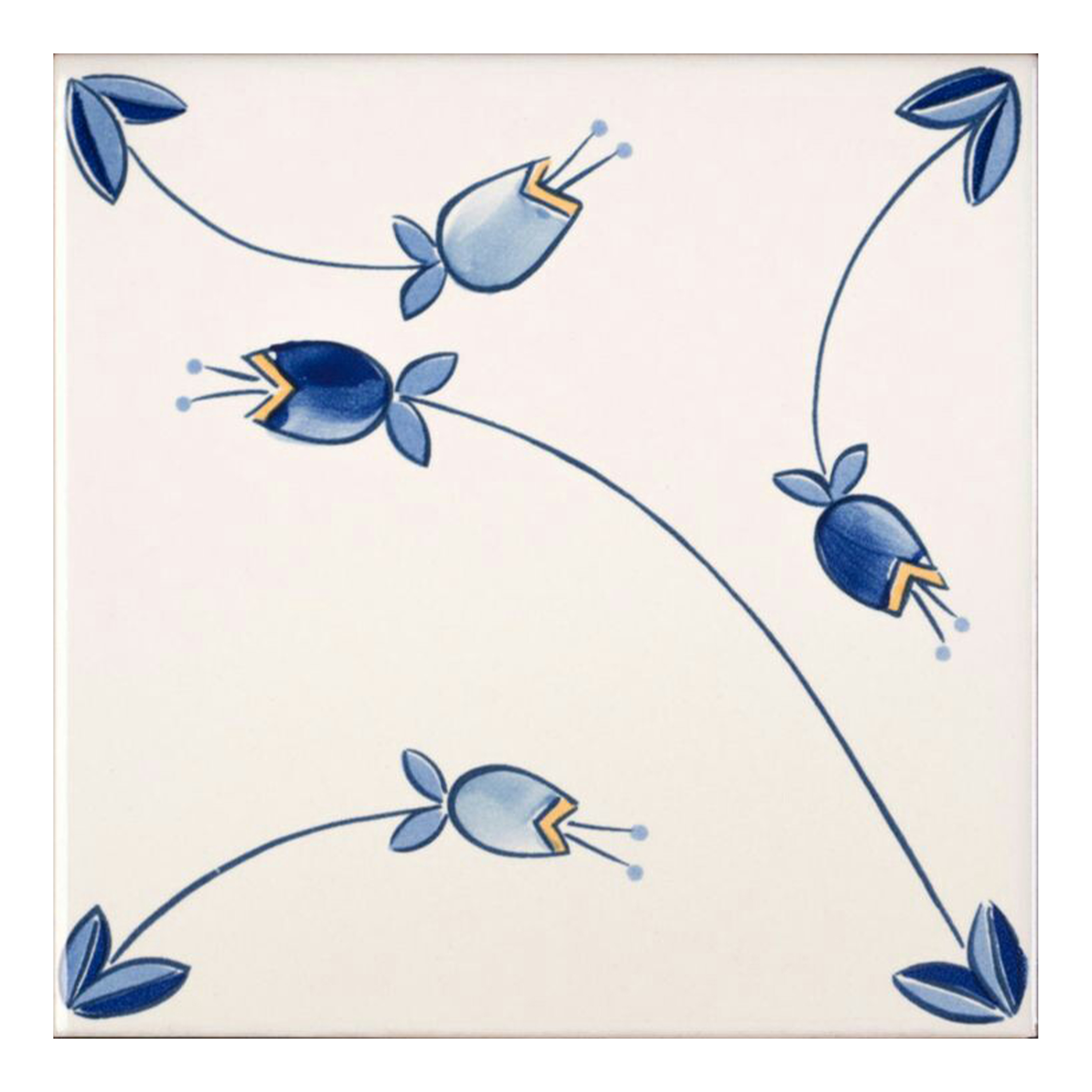 کاشی گلاک مدل سنتی ایرانی طرح گل قدیمی کد TT107