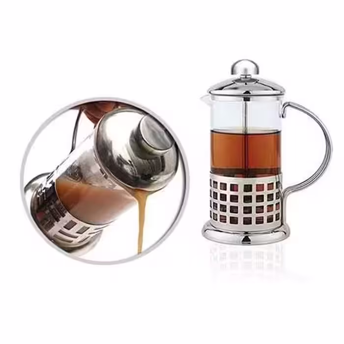 لیوان دمنوش ساز فرنچ پرس استیل 350 میل | amazonchi