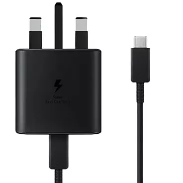 شارژر دیواری سامسونگ 45 وات مدل EP-TA845 سه شاخه اروپا به همراه کابل دوسر تایپ سی