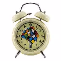 ساعت رومیزی زنگدار طرح بازی مکعب روبیک کد Rubik cube