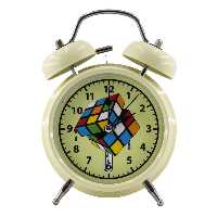 ساعت رومیزی زنگدار طرح بازی مکعب روبیک کد Rubik cube