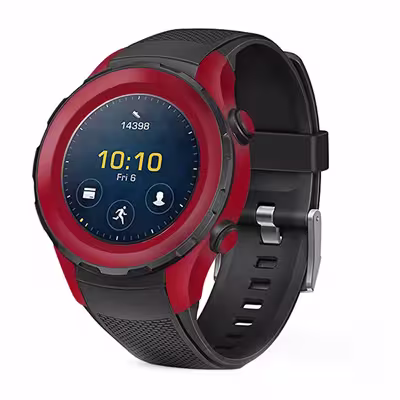برچسب ماهوت طرح Matte-Warm-Red مناسب برای ساعت هوشمند هوآوی Watch 2