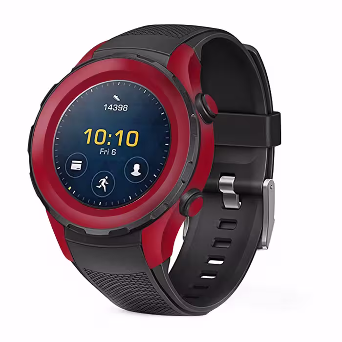 برچسب ماهوت طرح Matte-Warm-Red مناسب برای ساعت هوشمند هوآوی Watch 2