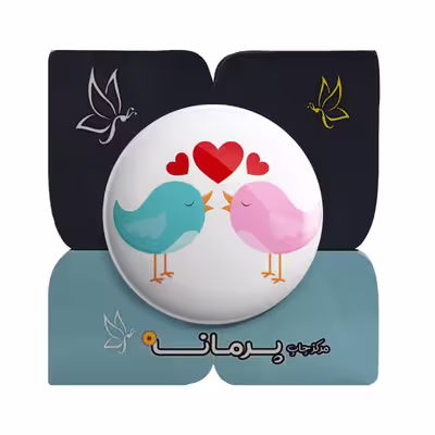 پیکسل پرمانه طرح دو کبوتر عاشق کد pm.5552