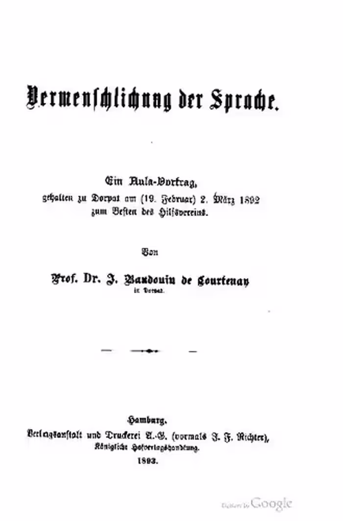 خرید و دانلود نسخه کامل کتاب Vermenschlichung der Sprache. Ein Aula-Vortrag, gehalten zu Dorpat am (19. Februar) 2. März 1892 zum Besten des Hilfsvereins
