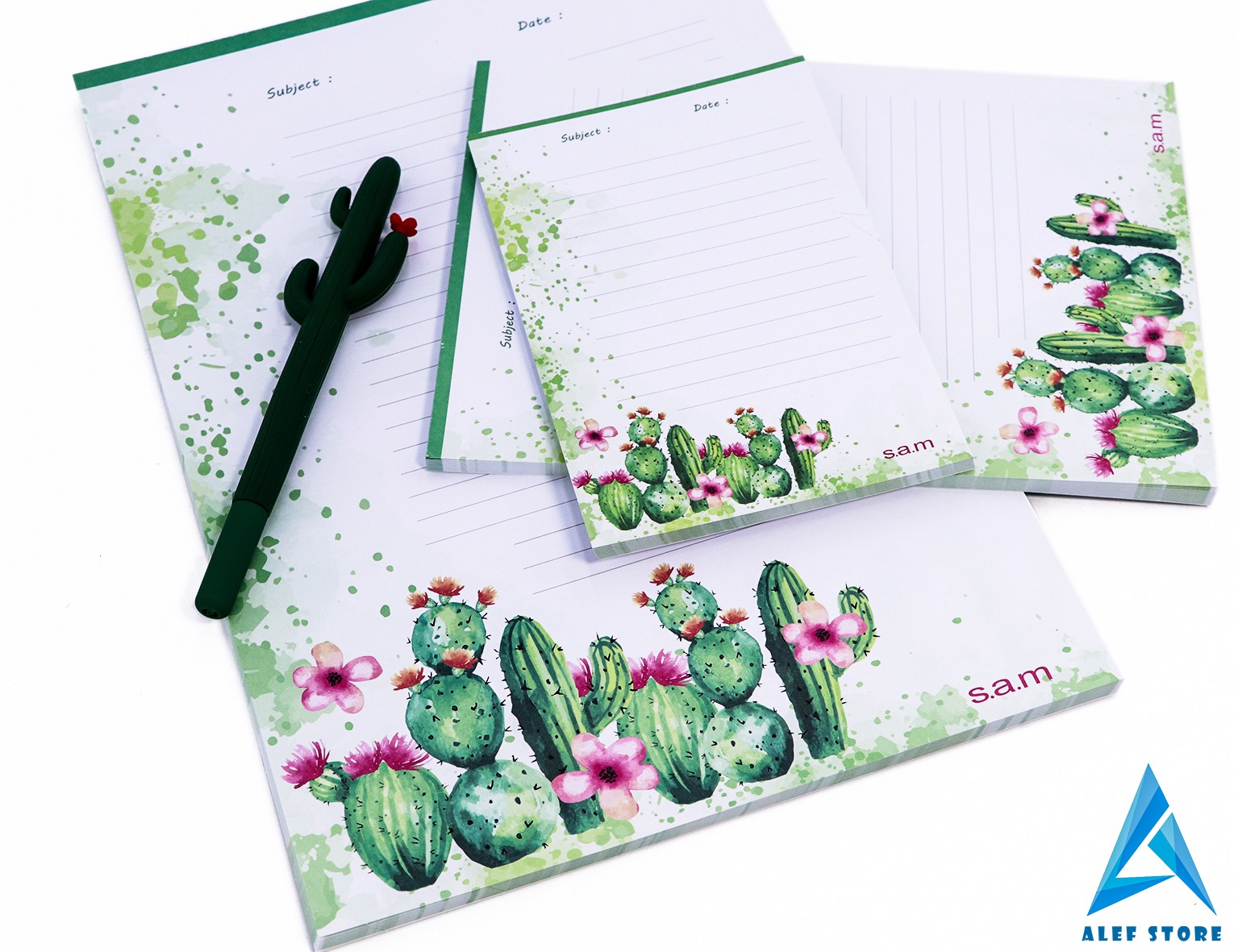 بسته کاغذ To do list- طرح کاکتوسی سایز بزرگ