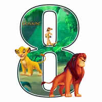 استند رومیزی مدل تولد عدد 8 طرح شیر شاه کد 988