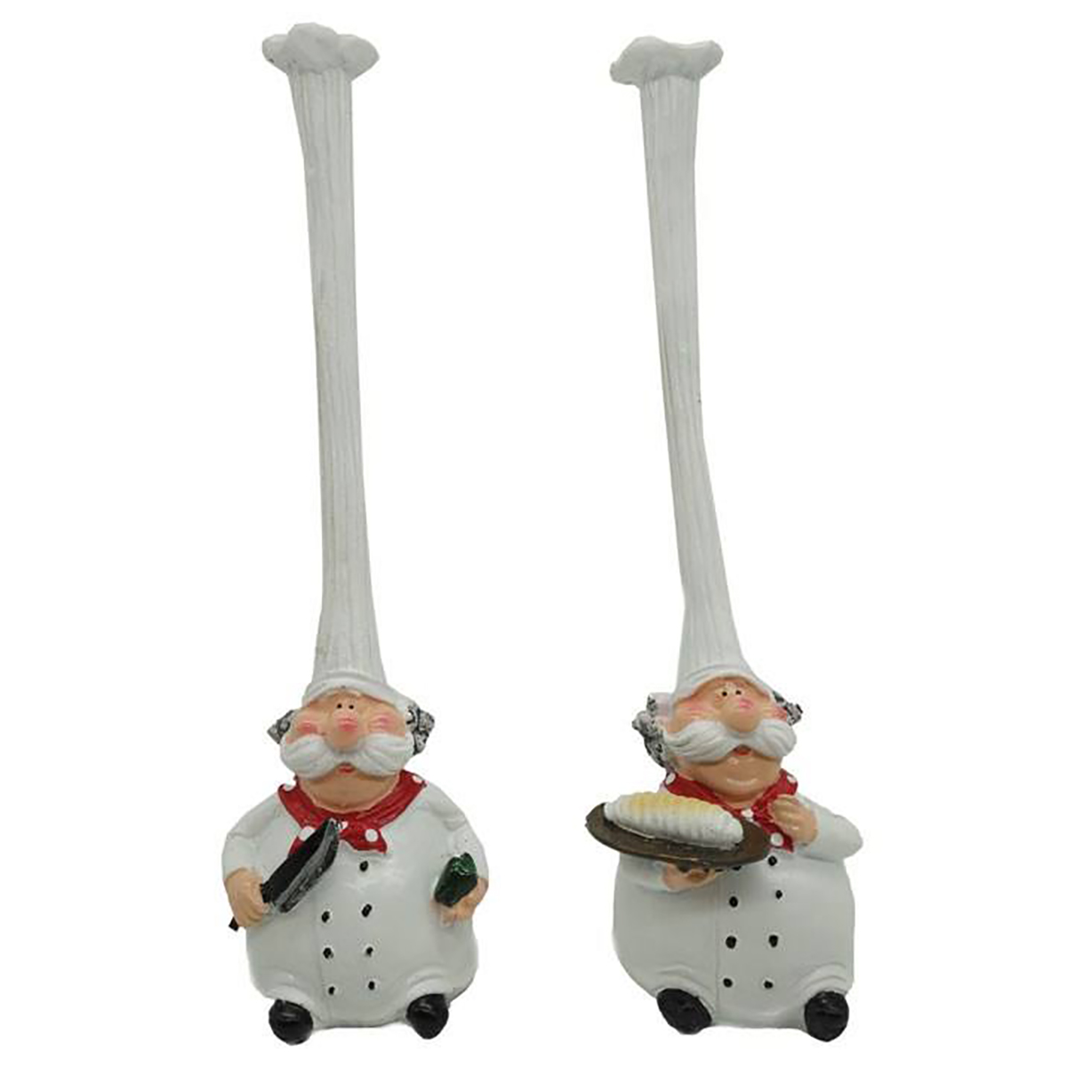 مجسمه سرآشپز کلاه بلند مدل Lunch مجموعه 2 عددی