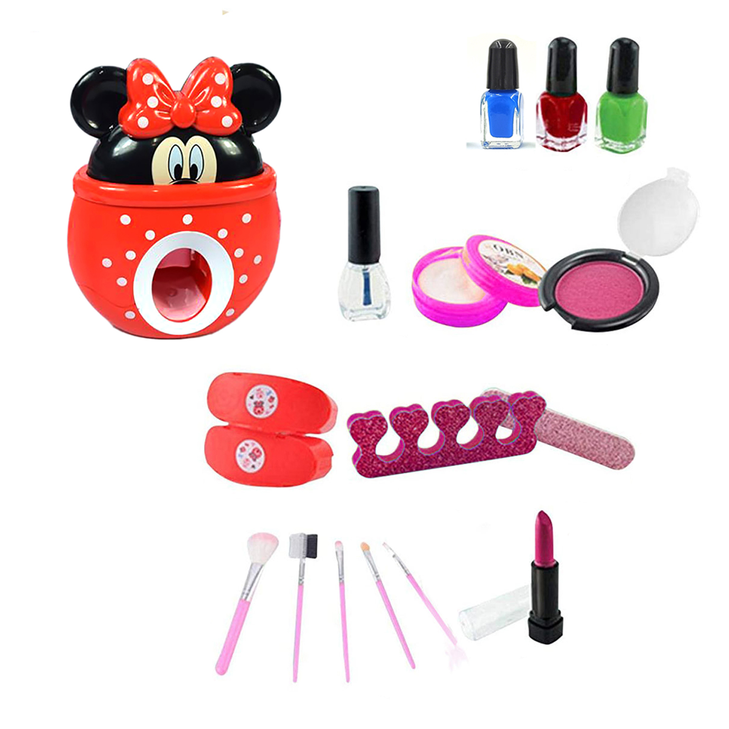 ست اسباب بازی لوازم آرایشی طرح مینی موس مدل NAIL MACHINE