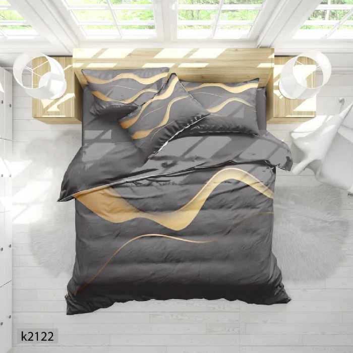 ست رو تختی چاپی 6 تیکه کالیفرنیا دو نفره   کد2122