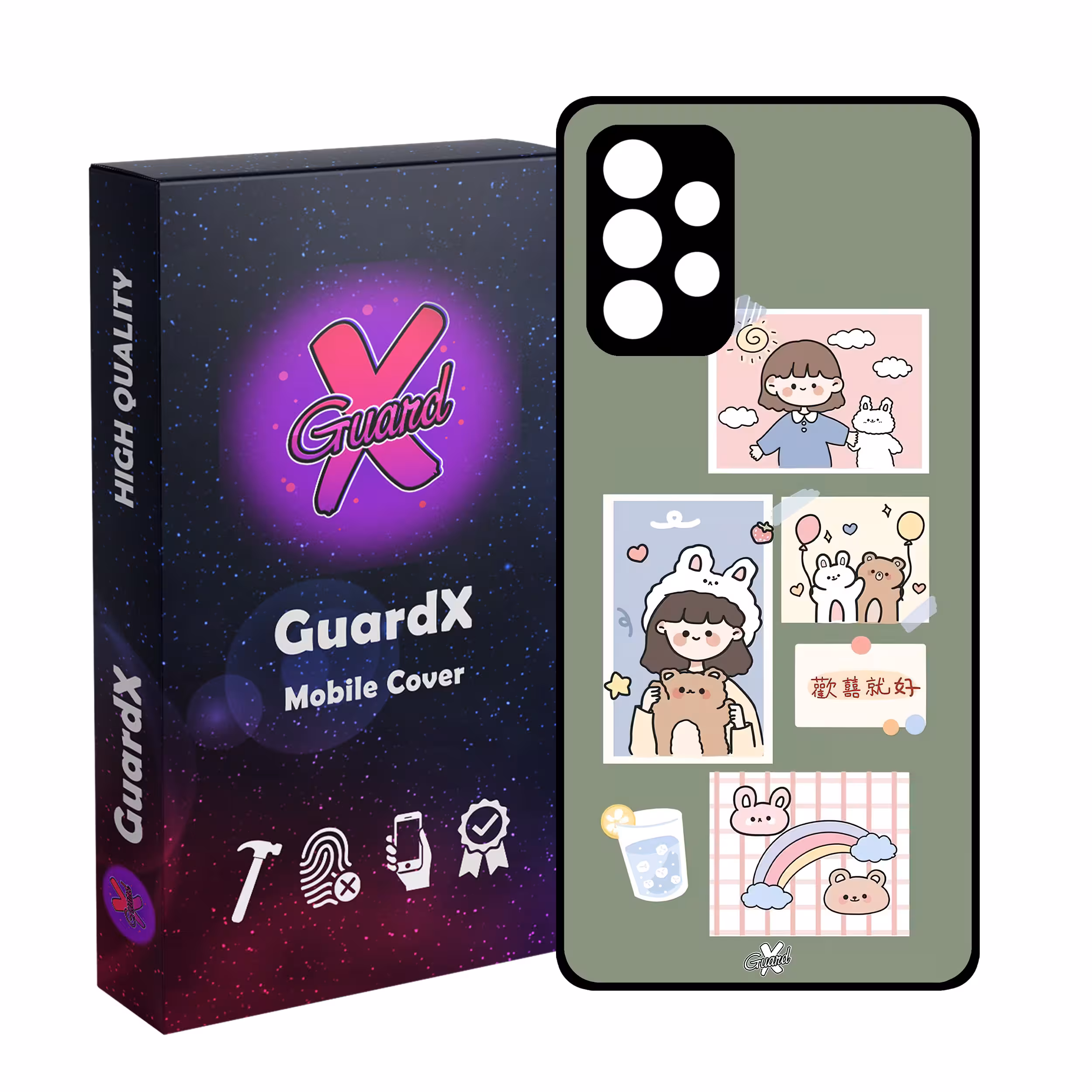کاور گارد ایکس طرح Girl مدل Glass10514 مناسب برای گوشی موبایل سامسونگ Galaxy A33 5G