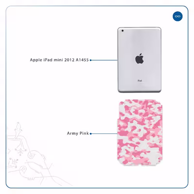 برچسب پوششی ماهوت مدل Army-Pink مناسب برای تبلت اپل iPad mini 2012 A1455