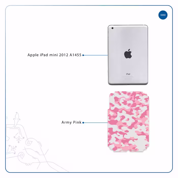 برچسب پوششی ماهوت مدل Army-Pink مناسب برای تبلت اپل iPad mini 2012 A1455
