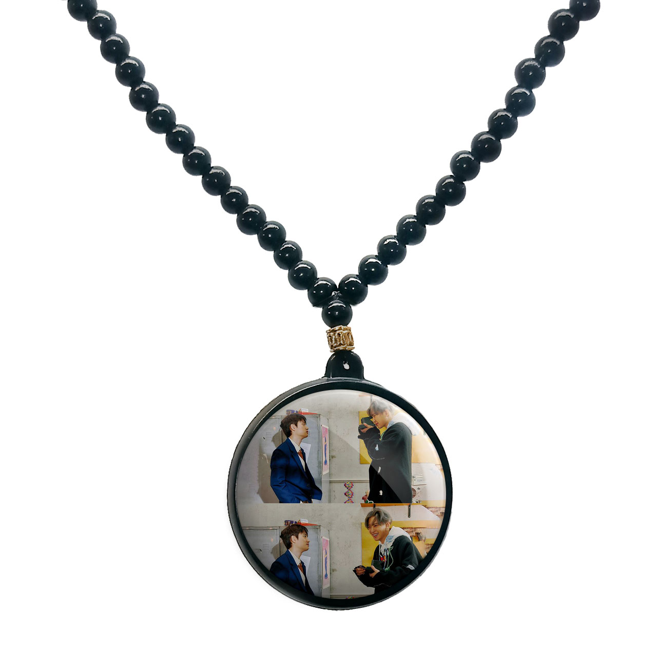 گردنبند پرمانه طرح exo کد pmd.13725مدل دو طرفه 