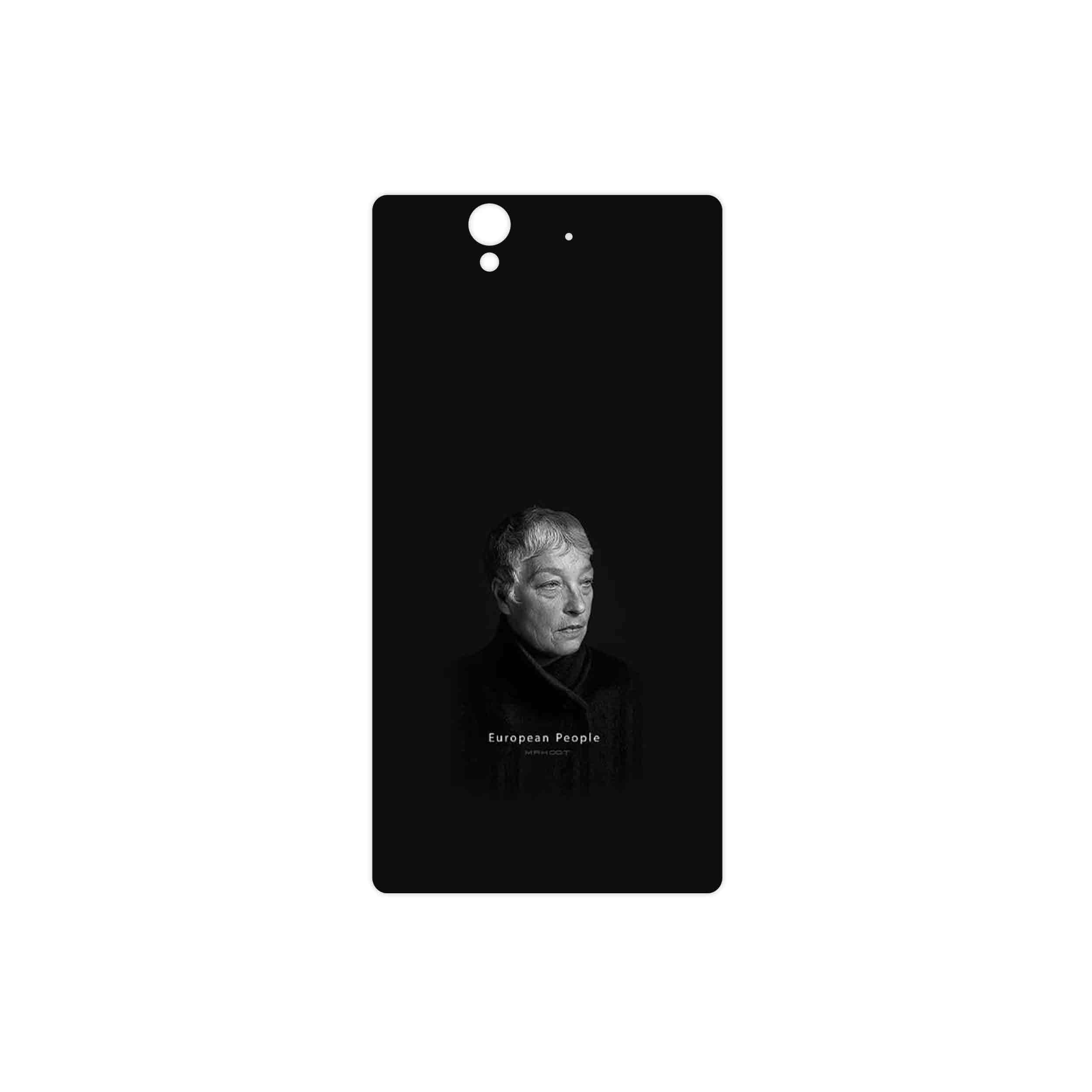 برچسب پوششی ماهوت مدل Portrait of a European Woman مناسب برای گوشی موبایل سونی Xperia X
